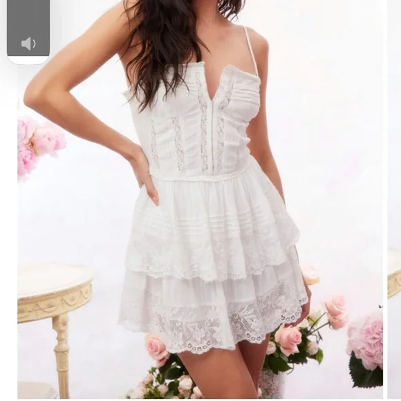 sachin and babi light blue dress Loveshackfancy Women's Shai Linen Gingham Mini Dress, Angel Pink | Size: 6 main image 1